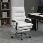 Vinsetto Microfibre Executive Massage Office Chair,  Computer Desk Chair, Heated Reclining Chair with Footrest, Double-tier P