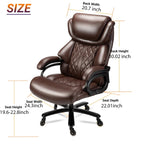 500lbs Big and Tall Office Chair for Heavy People Executive Office Chair with Wide Spring Seat Computer Desk Chair 360 Swivel