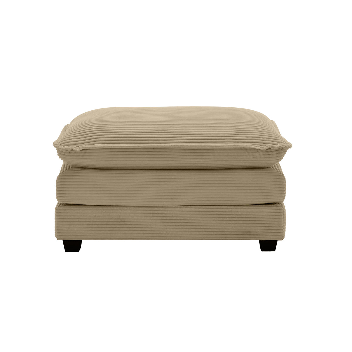 Ottoman Footstool in Corduroy Fabric, Can be Used with 2 Seater Sofas, 3 Seater Sofas and 4 Seater Sofas,Tan Corduroy Fabric - Grand Goldman Shop