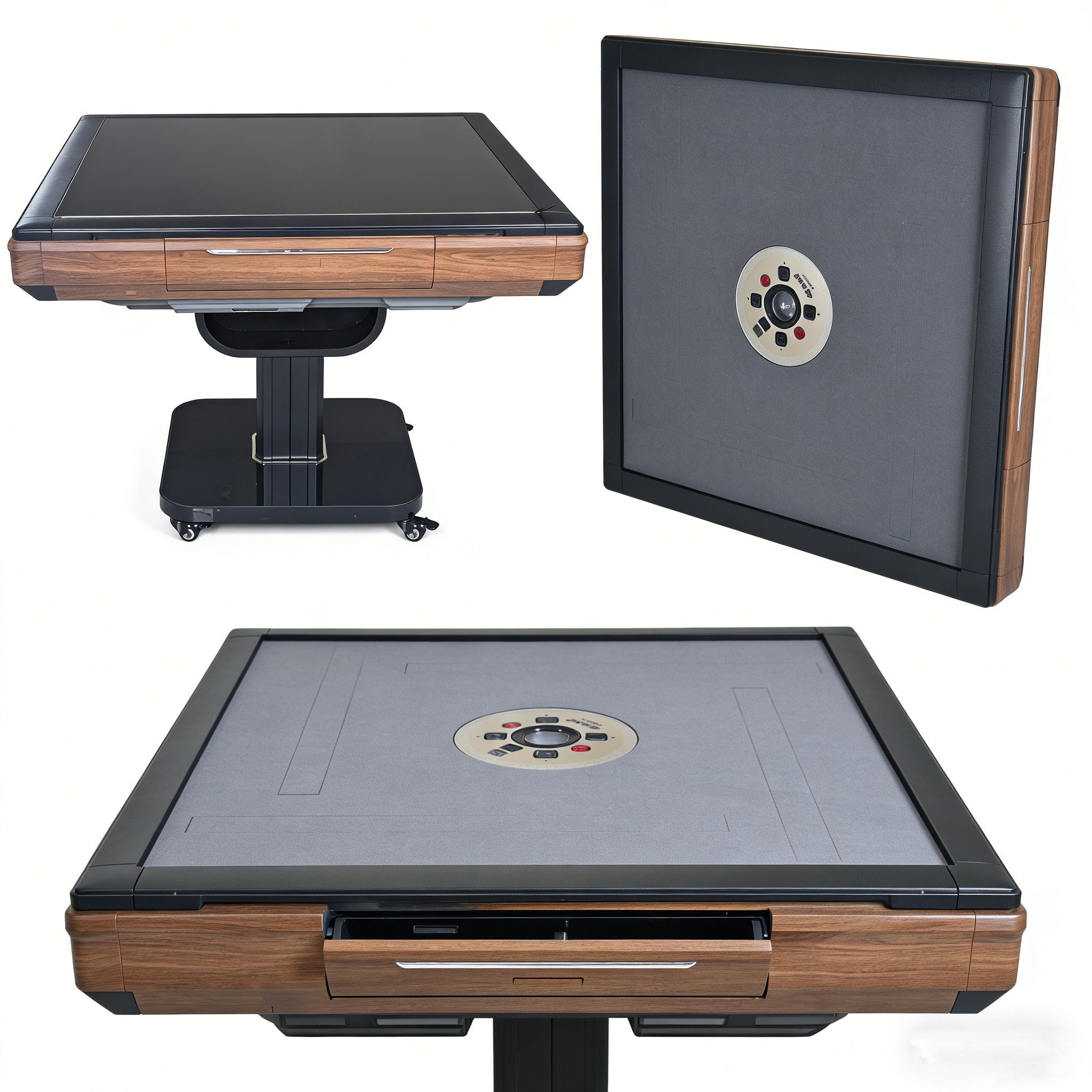 Foldable Ultra-Thin Automatic Mahjong Table with Wheels, 42mm Numbered Tiles (Chinese & American Style), 2 Magnetic Tile Sets