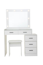 White color adjustable dressing table with 5 drawers - Grand Goldman Shop