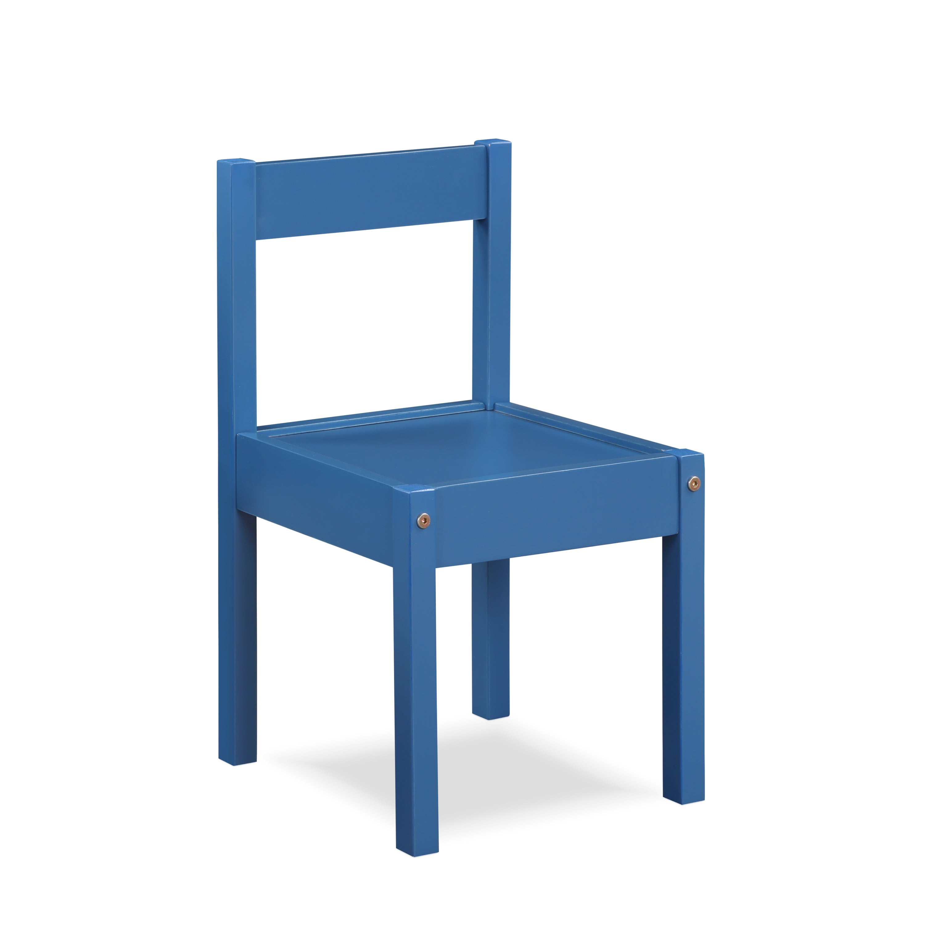 Gibson 3-Piece Dry Erase Kids Table & Two Chair Set, Dark Blue - Grand Goldman