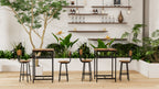 Bar table, equipped with 2 bar stools , with backrest and partition (Rustic Brown) - Grand Goldman Shop