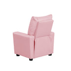 PVC Fabric Kids Recliner Chair with Cupholder, Pink | Premium Home Decor - Grand Goldman