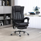 Vinsetto Microfiber Office Chair, High Back Computer Chair with 6 Point Massage, Heat, Adjustable Height and Retractable Foot