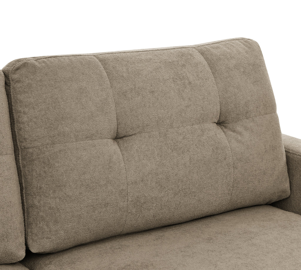 67.7' Wide Mid-Century Modern Upholstered Tufted Loveseat Sofa With Wooden Legs - Grand Goldman Shop