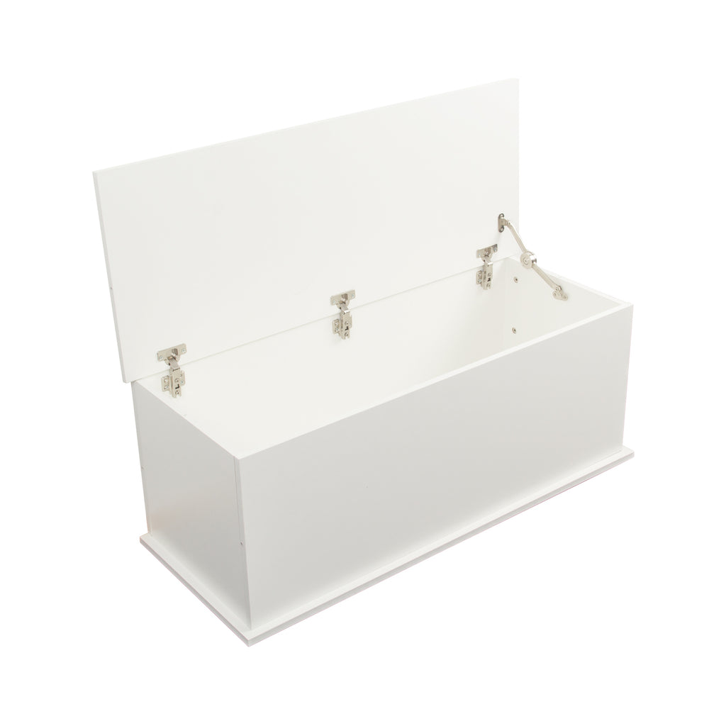 Storage Chest Trunk, Lift Top Wood Box for Entryway Bench Organizer Home Furniture, White - Grand Goldman Shop