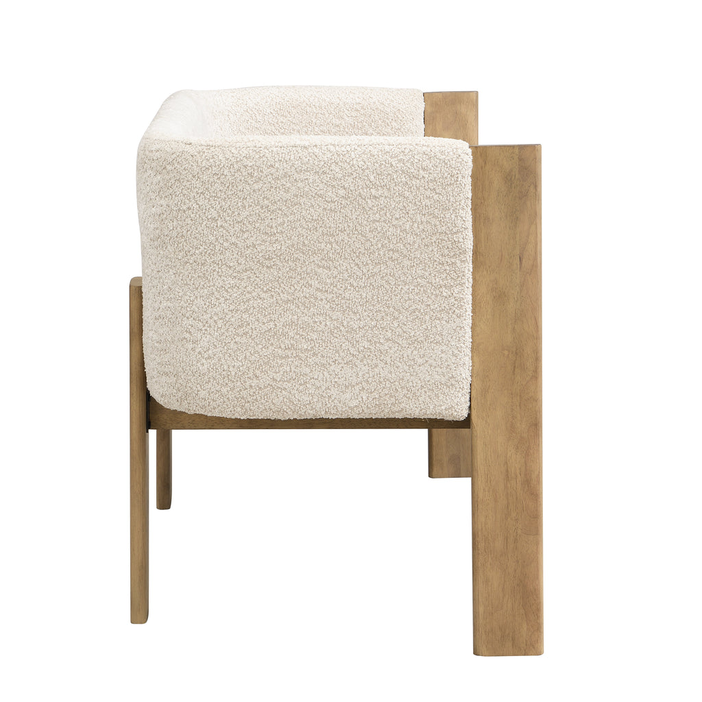 48.5' Upholstered Solid Loveseat (Natural Ash+Almond) - Grand Goldman Shop