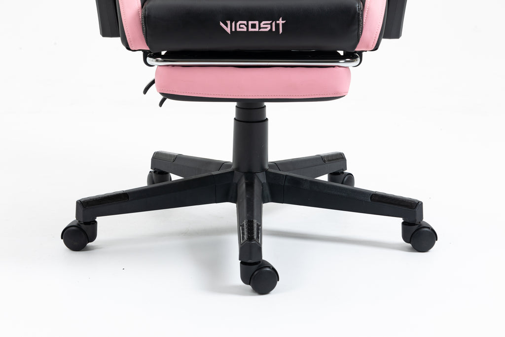 Cute Cat Gaming Chair with Paw Lumbar Cushion, PC Video Gamer Chair for Girl Teen Woman (Black) | Premium Home Decor - Grand 