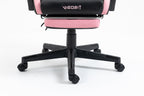 Cute Cat Gaming Chair with Paw Lumbar Cushion, PC Video Gamer Chair for Girl Teen Woman (Black) | Premium Home Decor - Grand 