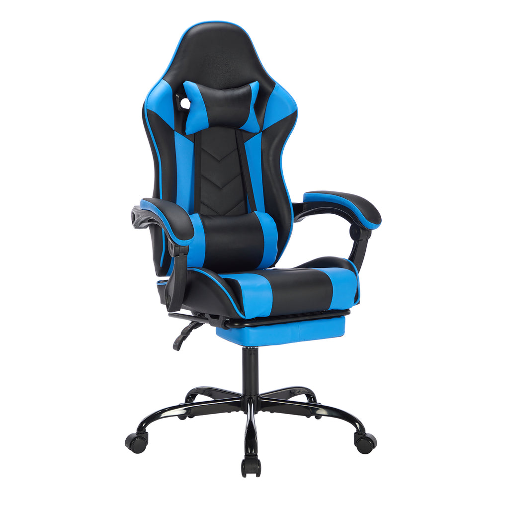 Gaming Chair with Footrest, Ergonomic Computer Chair with Headrest and Lumbar Support, Breathable Material Height Adjustable 