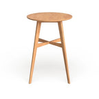 Mid-Century Modern Round Bar Table – 42' High Bar Table with Tapered Legs for Kitchen, Dining Room or Home Bar, Natural Oak - Grand Goldman Shop