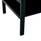 Modern Simple Lift Top Coffee Table with 2-Layer Tempered Glass in Black for Living Room - Grand Goldman Shop