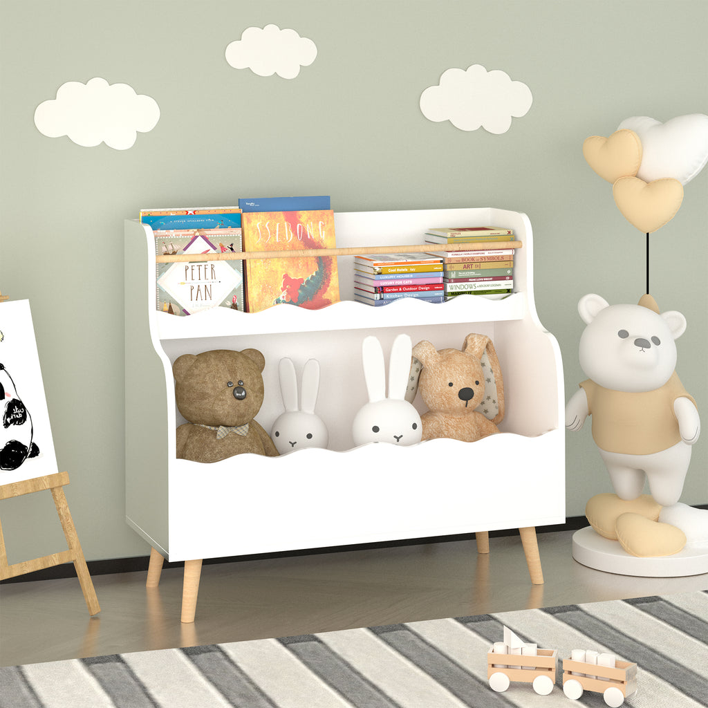 Kids Bookcaes, Children Book Organizer, toy Storage Cabinet Organizer, White | Premium Home Decor - Grand Goldman