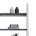 5-Tier Shelves,Bookshelf, Storage Rack, Bookcase with Rubber Wood Frame, Ladder Shelf for Living Room, Home Office, Kitchen, 
