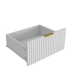 White 9 Drawer Dresser, 63' Large Deep Chest of Drawers, Wooden Dresser Storage Cabinet with 9 Drawers for Bedroom, Long Dressers for Living Room, Hallway, Drawer panel with wavy patterns - Grand Goldman Shop