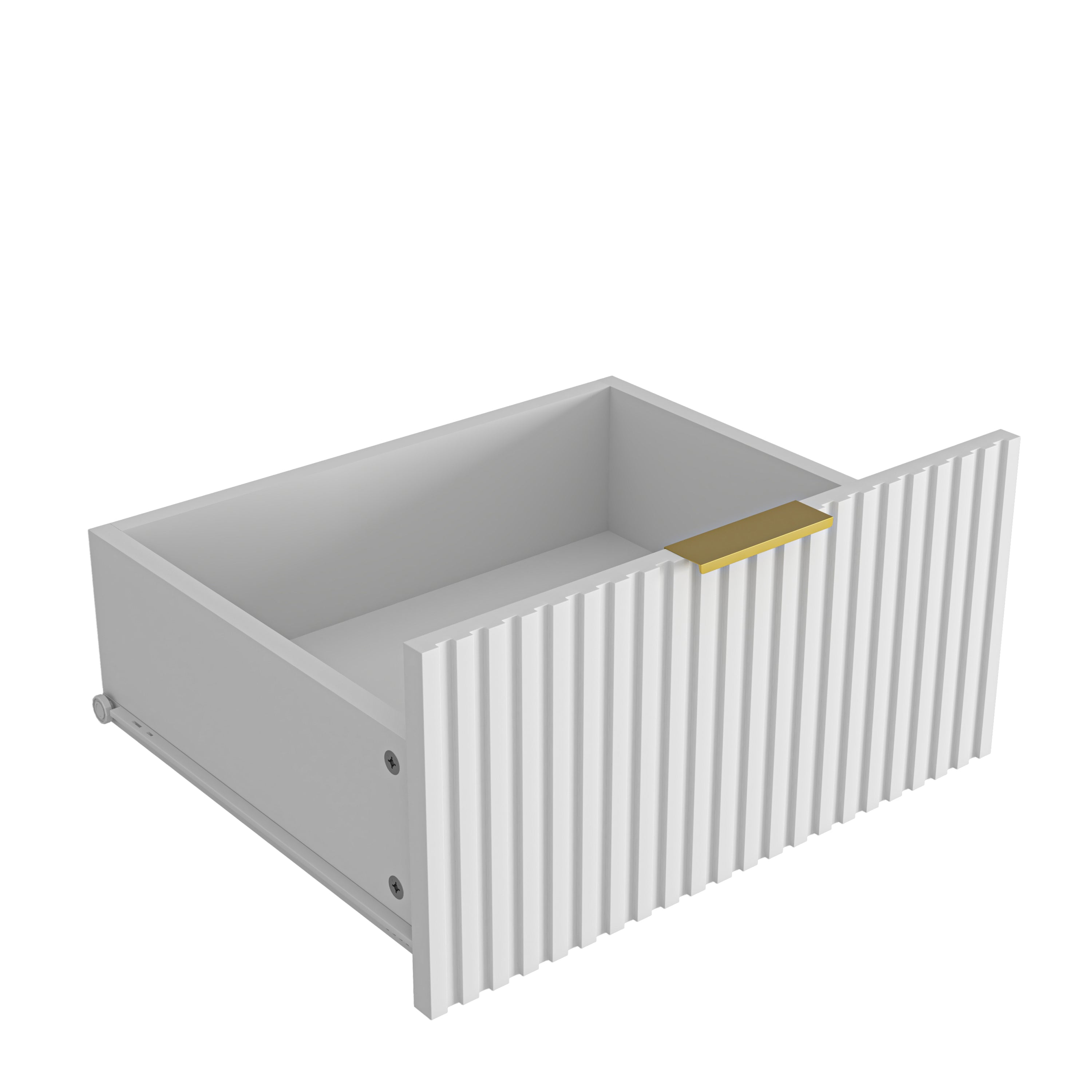 White 9 Drawer Dresser, 63' Large Deep Chest of Drawers, Wooden Dresser Storage Cabinet with 9 Drawers for Bedroom, Long Dressers for Living Room, Hallway, Drawer panel with wavy patterns - Grand Goldman Shop