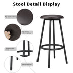 5-Piece Kitchen Counter Height Table Set, Bar Table with 4 Stools - Grand Goldman Shop