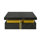 Modern Black Square Storage Coffee Table With 4 Drawers - Grand Goldman Shop