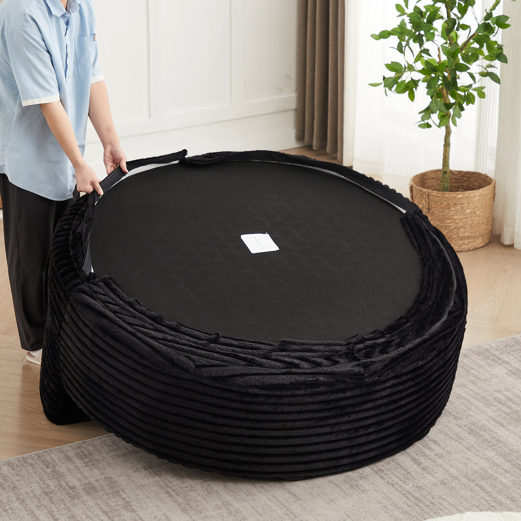 55'L Corduroy Sponge single sofa,No Assembly Required,Fluffy Modern Sleeper Chair for Living room, Bedroom, Lounge and Projection Room(Not a swivel chair.) - Grand Goldman Shop