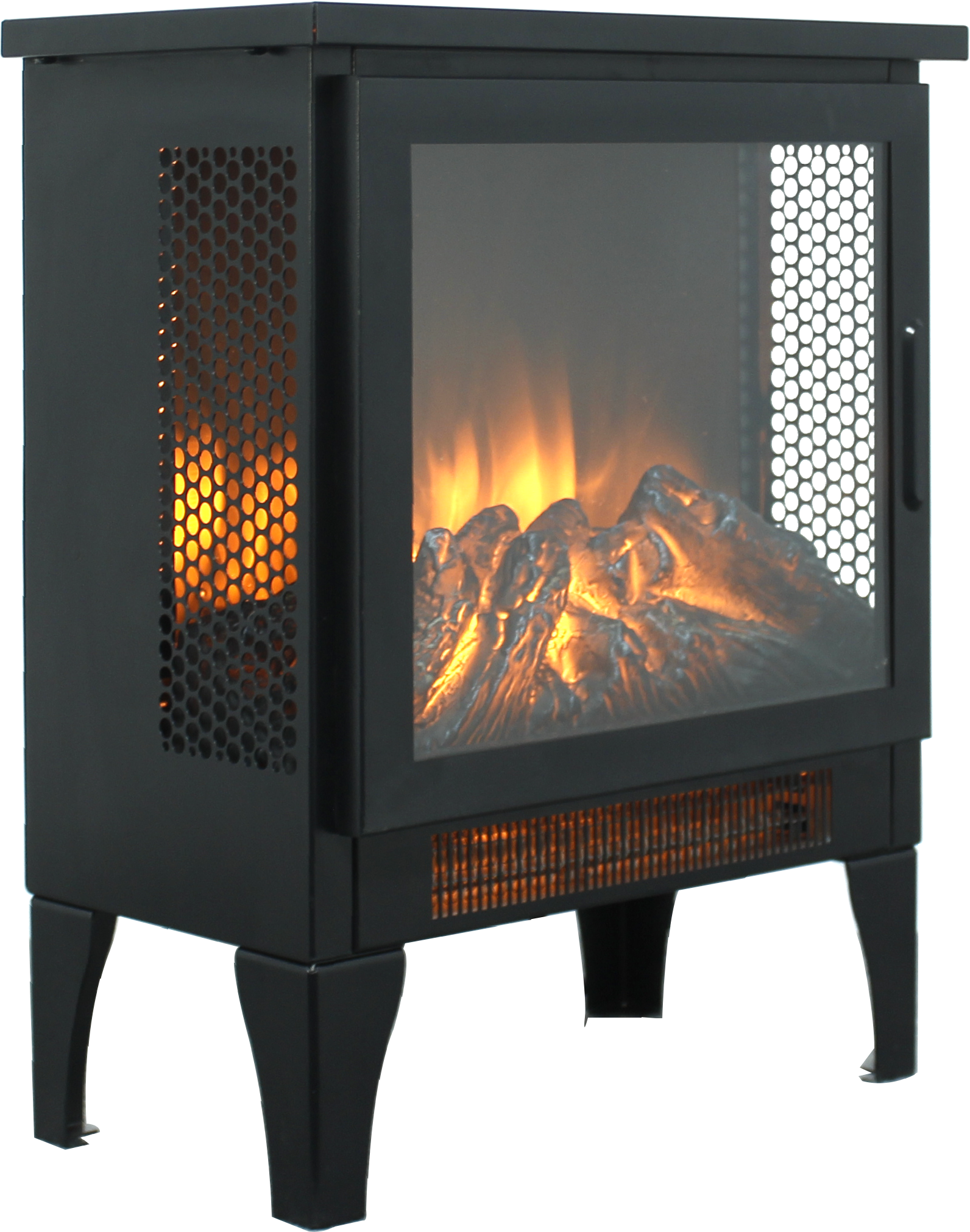 18 inch Freestanding Electric Fireplace Stove heater with 3D Flame effect - Grand Goldman Shop