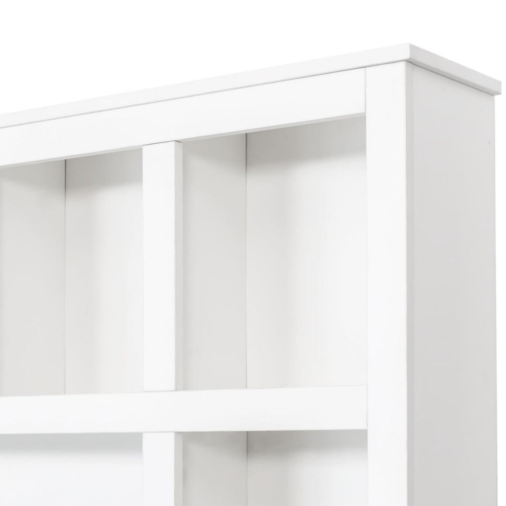 Farmhouse Wooden Hall Tree with 6 Hooks, Walnut Storage Bench with Adjustable Shelves, 4-in-1 Entryway Shoe Cabinet with Cubbies for Mudroom, Living Room, White, 76.7'H (OLD SKU: N721S000044K) - Grand Goldman Shop
