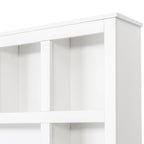 Farmhouse Wooden Hall Tree with 6 Hooks, Walnut Storage Bench with Adjustable Shelves, 4-in-1 Entryway Shoe Cabinet with Cubbies for Mudroom, Living Room, White, 76.7'H (OLD SKU: N721S000044K) - Grand Goldman Shop