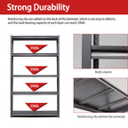 Industrial Metal Shelves 5 Tier Heavy Duty Storage Utility Rack Black Adjustable 47.2'W x 18'D x 78'H - Grand Goldman Shop