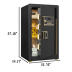 Security Electronic Steel Home Safe, Anti-Theft Digital Security Lock Box with Smart Alert System, Removable Shelf, Mute Func