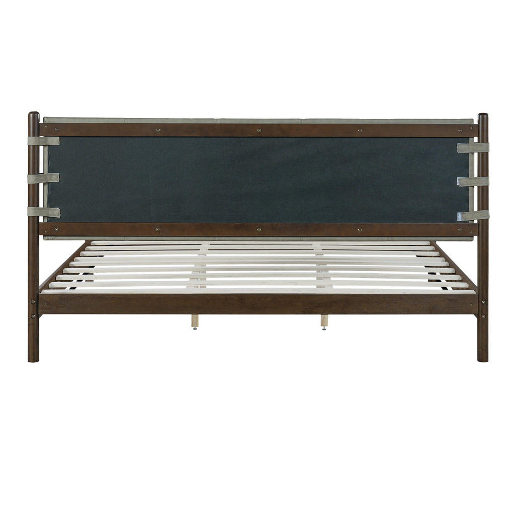Modern King Bed Frame Set with 2 Nightstands, Light Gray Wood Platform Bed with Headboard and Matching Bedside Tables for Bedroom - Grand Goldman Shop
