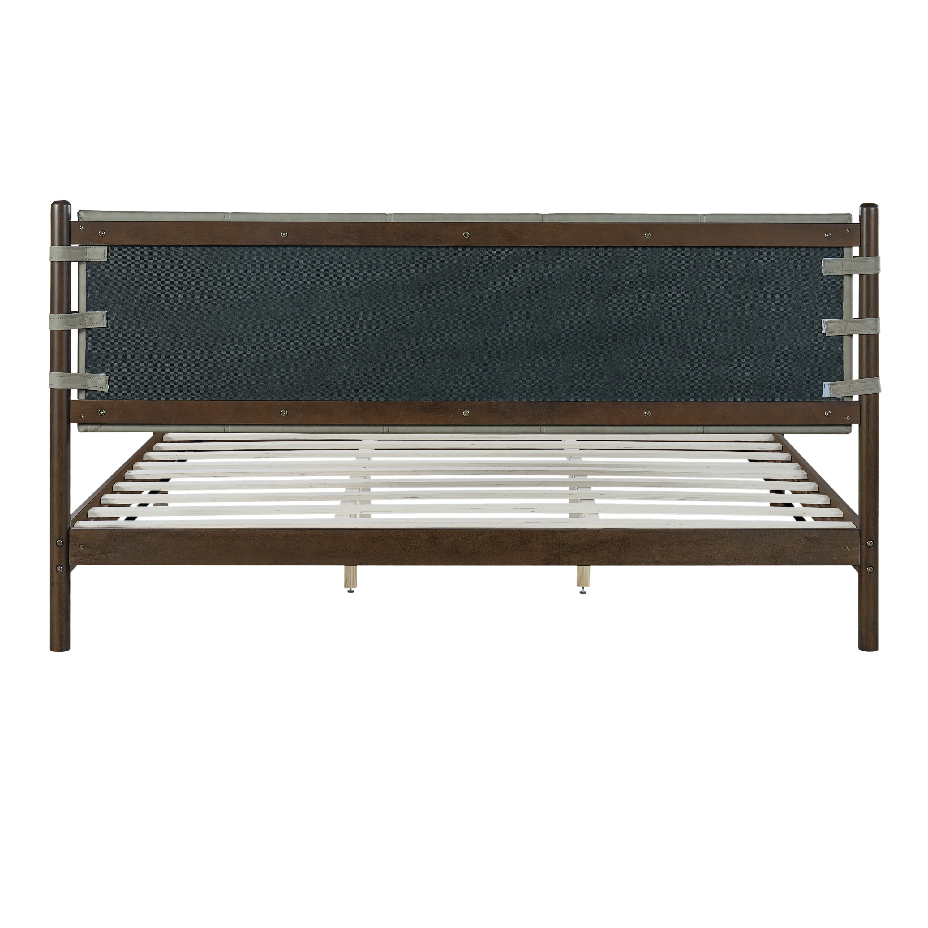 Modern King Bed Frame Set with 2 Nightstands, Light Gray Wood Platform Bed with Headboard and Matching Bedside Tables for Bedroom - Grand Goldman Shop