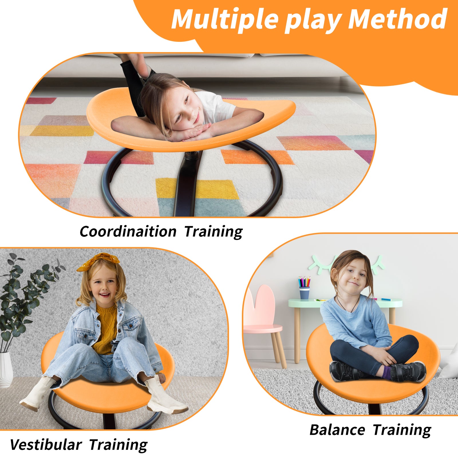KIds Sensory Swivel Chair For Children With Autism, Sensory Toys For Children With ADHD, Training Body Coordination, For Focu