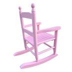 Children's Rocking Chair Light Pink Solid Wood Durable Indoor Outdoor - Grand Goldman