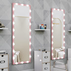 Hollywood Style Full Length Mirror with Lights, 3 Color Modes, Pink Aluminium, 62.6'x23.3' - Grand Goldman Shop