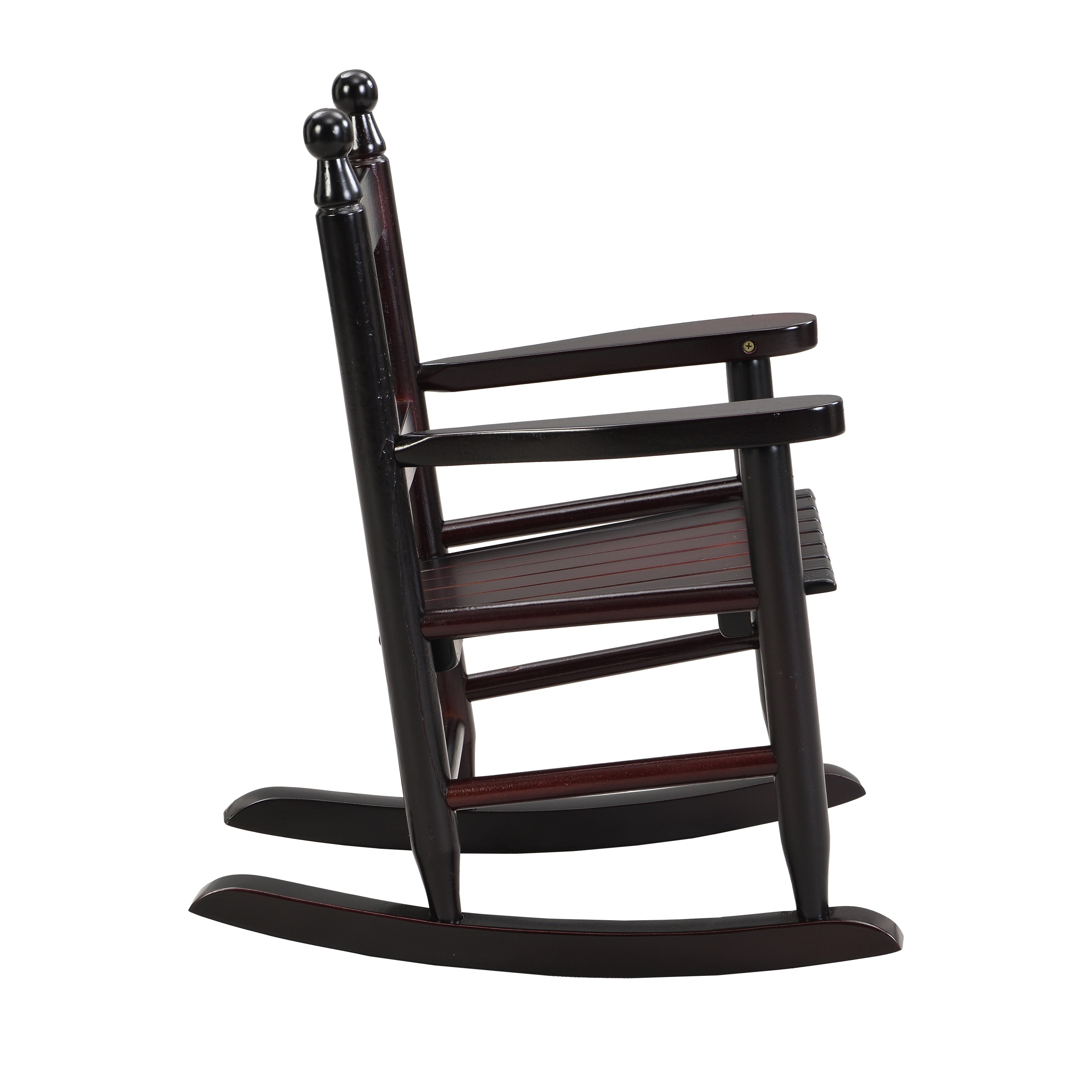 Oak Style Children's Rocking Chair for Indoor or Outdoor - Espresso Populus Wood - 14.17 x 18.90 x 22.44 inches - Grand Goldm