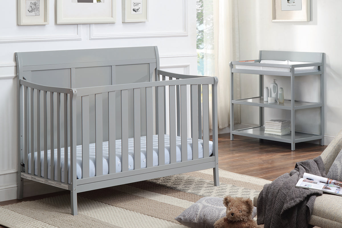 Shailee 4-in-1 Convertible Crib Gray | Premium Home Decor - Grand Goldman