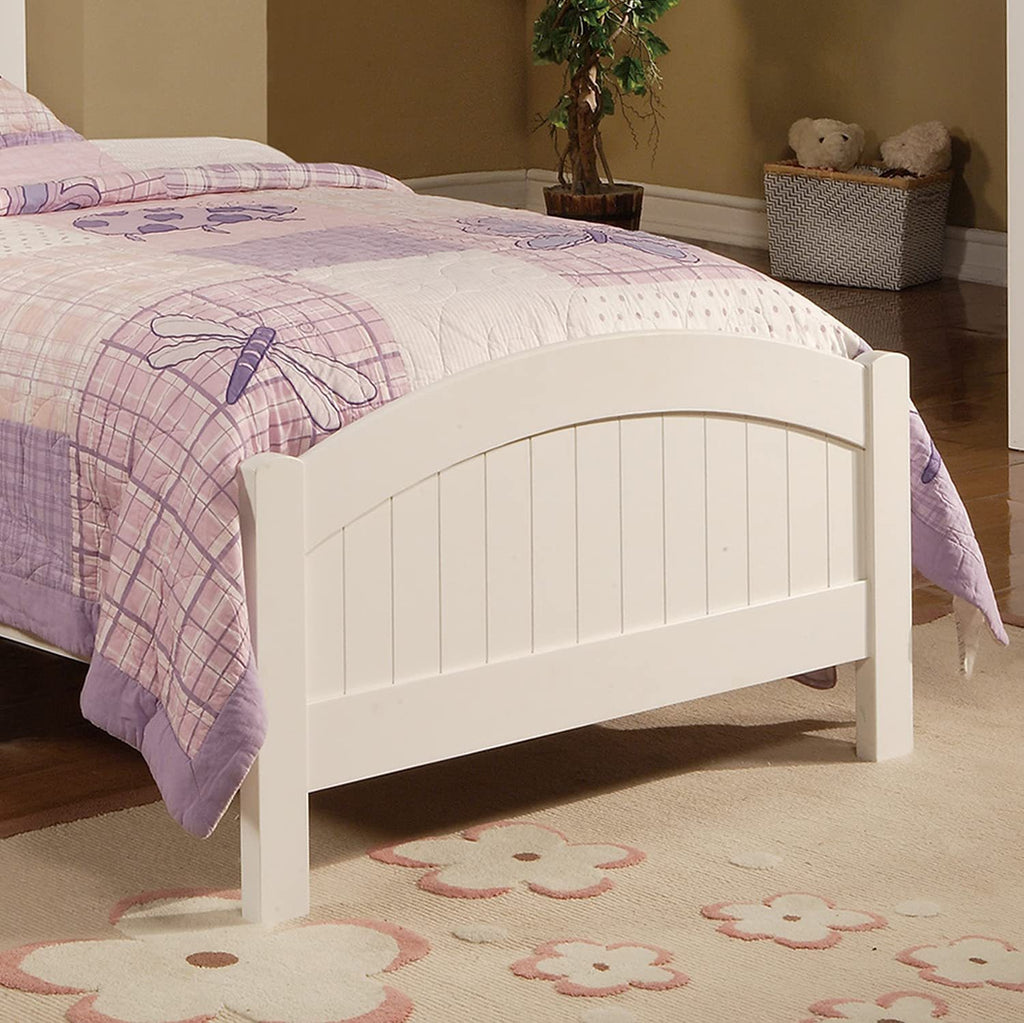 White Color Twin Size Bed Nightstand And Chest 3pc Set Bedroom Furniture Wooden Transitional Style Headboard - Grand Goldman Shop