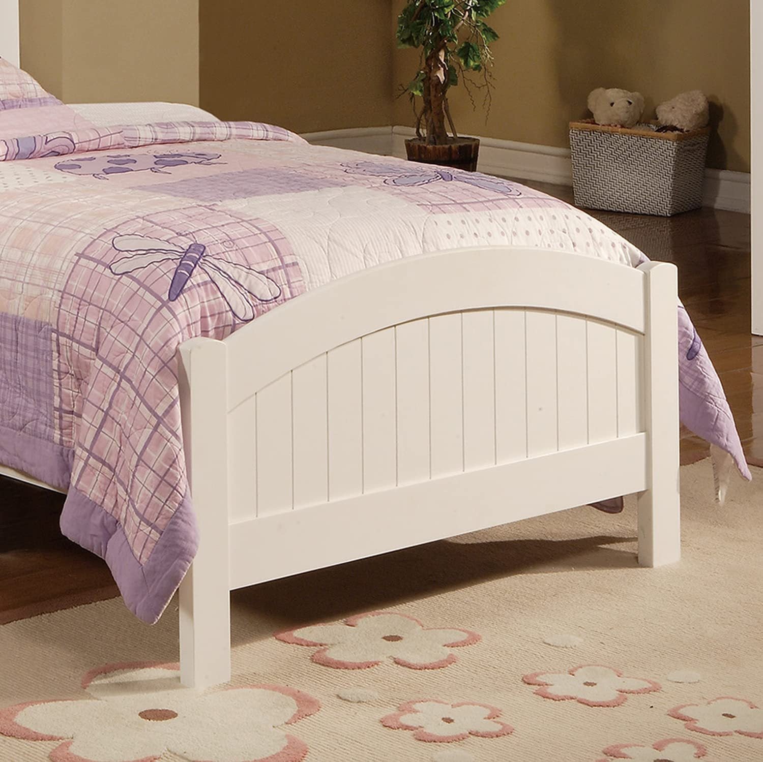 White Color Twin Size Bed Nightstand And Chest 3pc Set Bedroom Furniture Wooden Transitional Style Headboard - Grand Goldman Shop