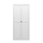 61' White Metal Kitchen Pantry Cabinet with Adjustable Storage and 4 Heavy Duty Shelves - Grand Goldman Shop