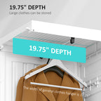 HOMCOM Portable Wardrobe Closet, Folding Bedroom Armoire, Clothes Storage Organizer with 8 Cube Compartments, Hanging Rod, Magnet Doors, White - Grand Goldman Shop