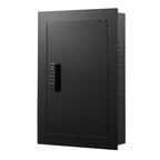 Wall Safe, 3-Tier Hidden Wall Safe with Fingerprint, Password, Key & Turning Knob, Q235 Cold-Rolled Steel In-Wall Box with Ad