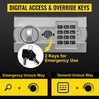 Digital Depository Safe 1.7 Cubic Feet Made of Carbon Steel Electronic Code Lock Depository Safe with Deposit Slot with Two E
