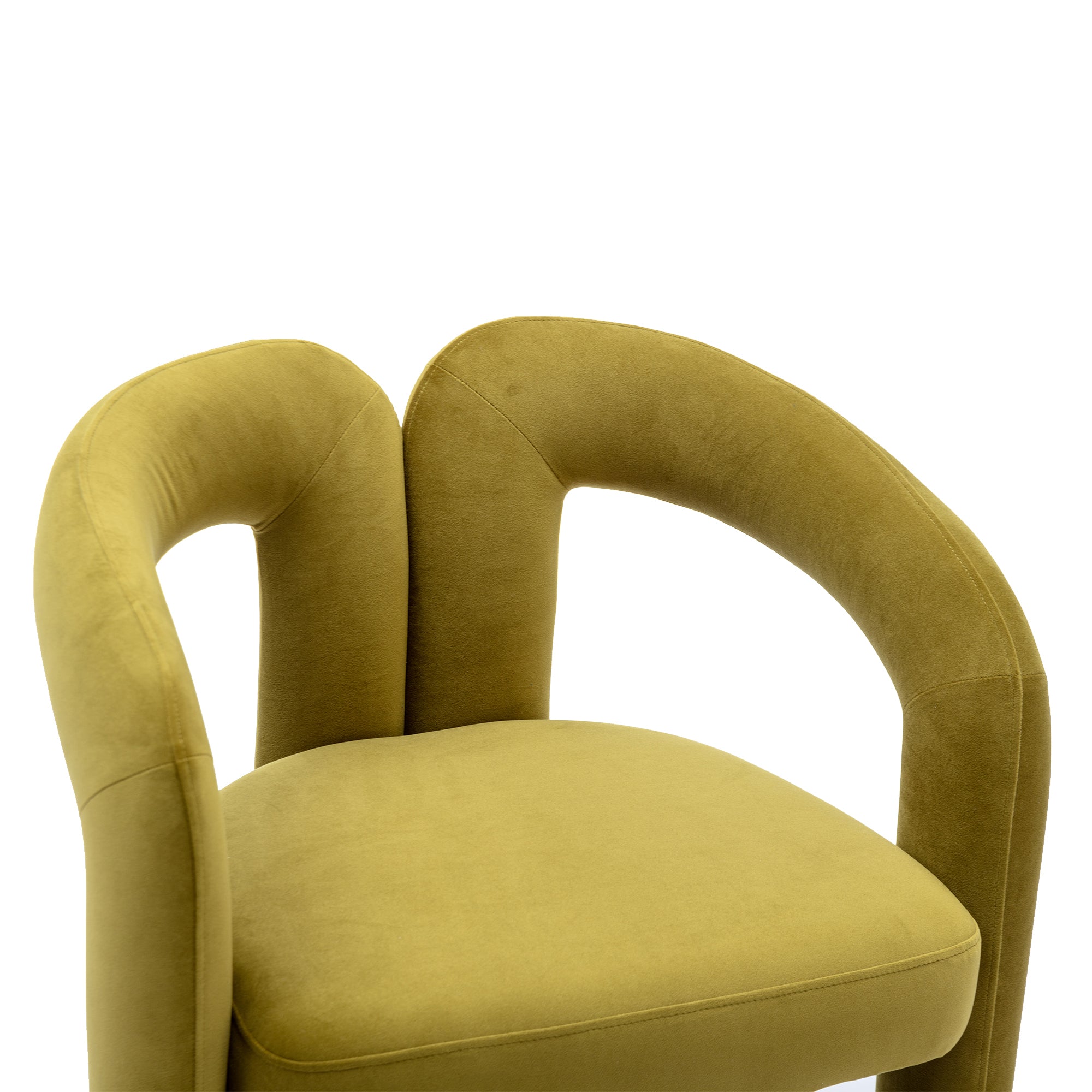 Contemporary Designed Velvet Fabric Upholstered Accent/Dining Chair /Barrel Side Chairs Kitchen Armchair for Living Room set of 2 (Olive Velvet) - Grand Goldman Shop