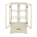 Glass Cabinet Lighted Glass Cabinet Curio Display Cabinet with Adjustable Glass Shelves 2 Doors and 1 drawer Cabinet Bulb Included White - Grand Goldman Shop