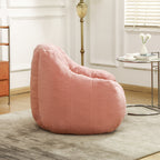Comfy Bean Bag Chair with Memory Foam Filler – Tufted Soft Stuffed Bean Bag Sofa for Dorm, Apartment, or Living Room – Pink - Grand Goldman Shop