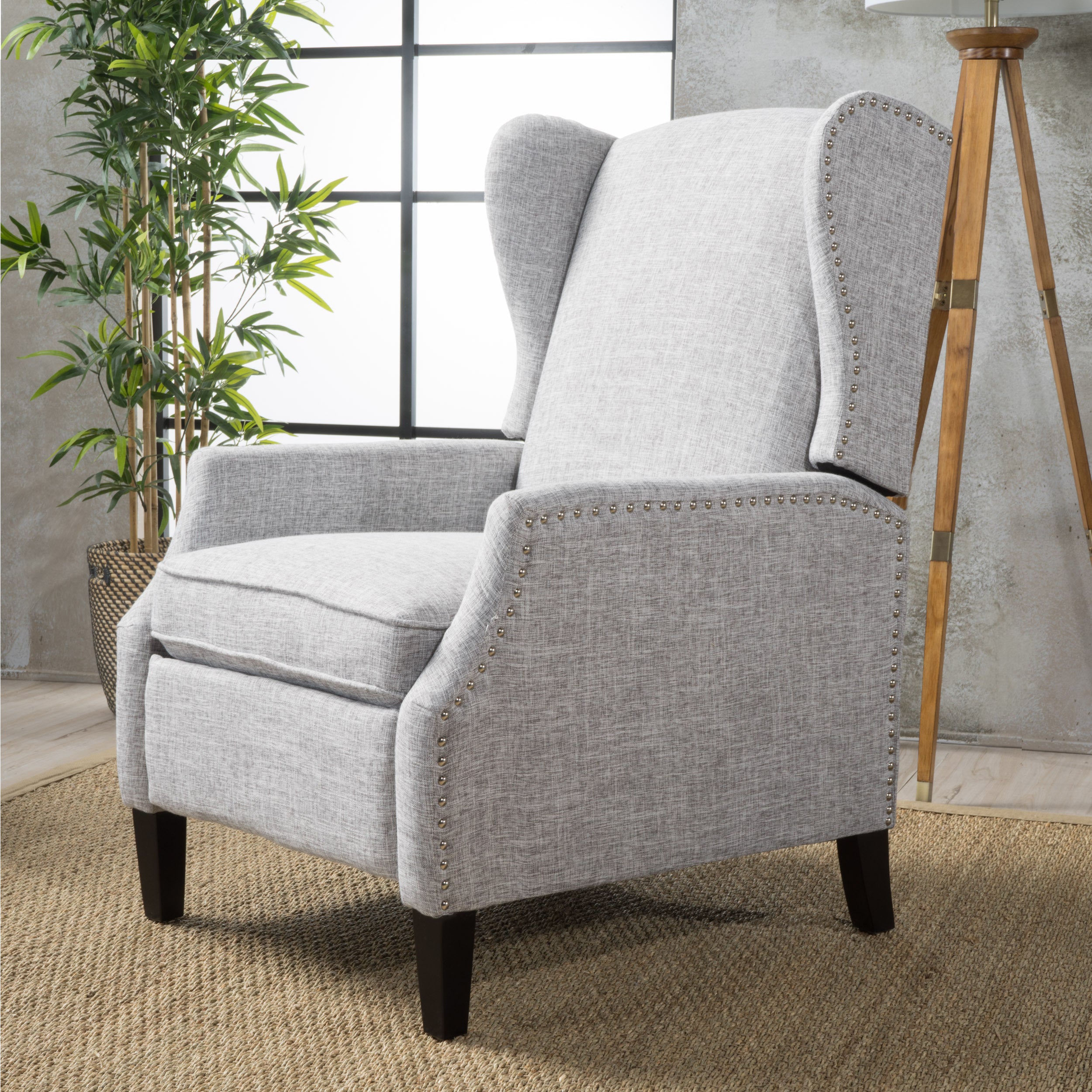 Westeros Wing Back Fabric Upholstered Recliner - Grand Goldman Shop