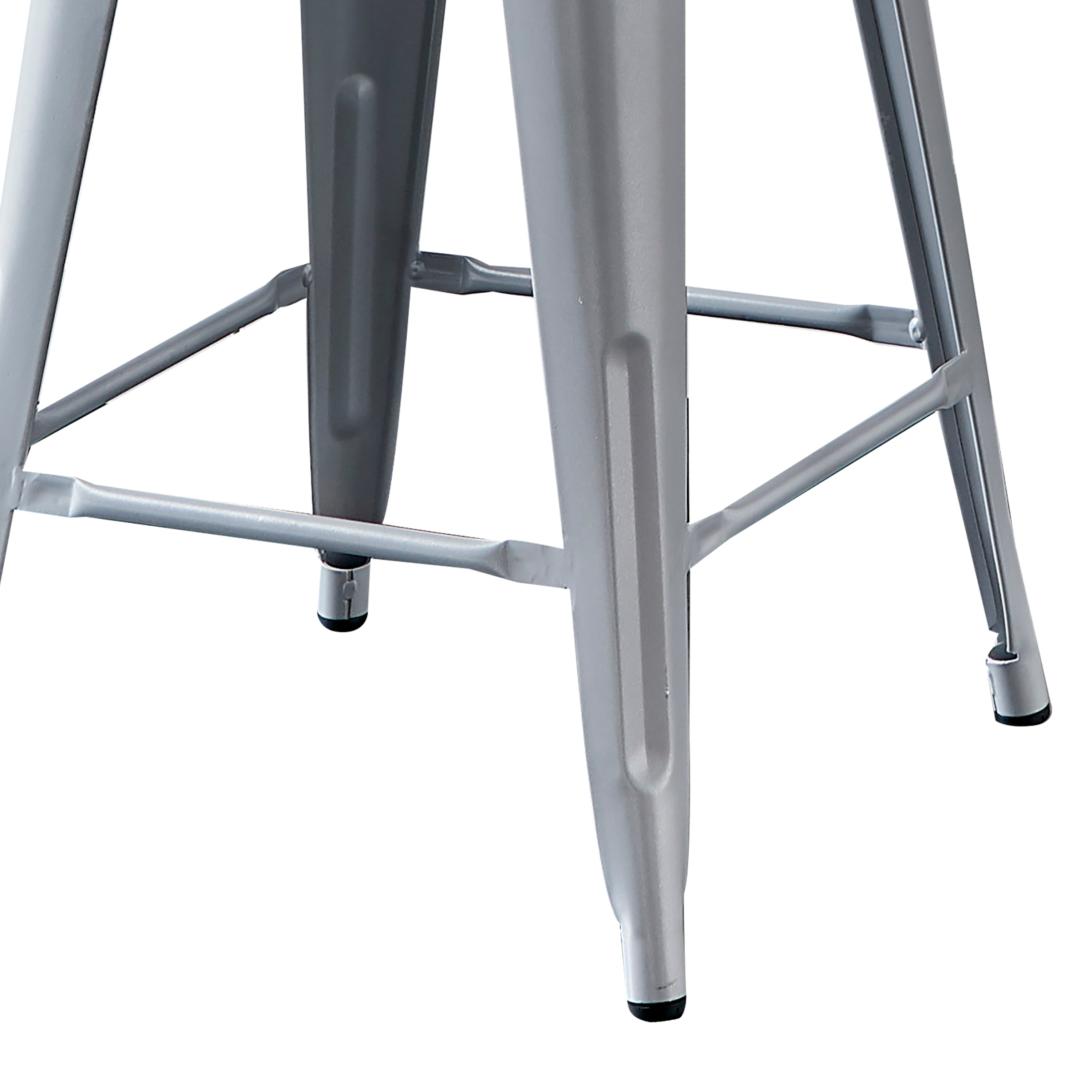 Modern Light Weight Industrial Contemporary Rustic Vintage Costal Metal Barstools with Bucket Back and 4 Leg Design, Seat Bar
