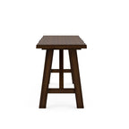 Rustic Walnut Finish 1pc Bench Only Live Edge Design Distressed Wood Seat Dining Room Furniture Solid wood Bench - Grand Goldman Shop