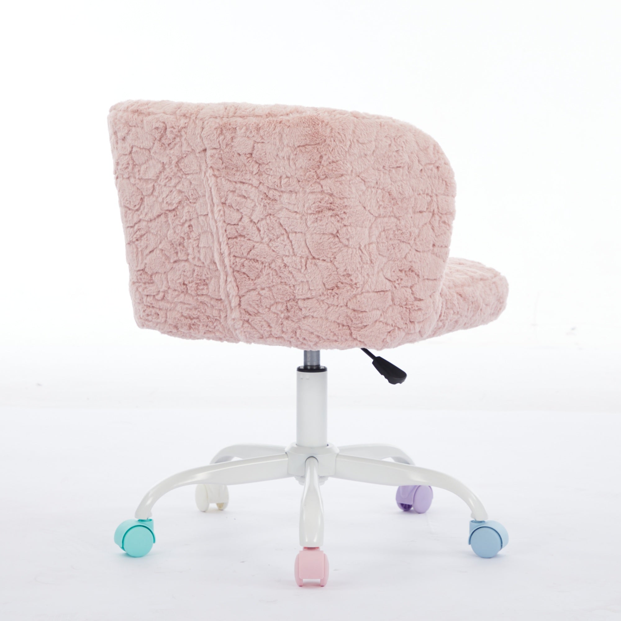 A&A Furniture Office Chair,Artificial rabbit hair Home Office Chair with Metal Base,Adjustable Desk Chair Swivel Office Chair