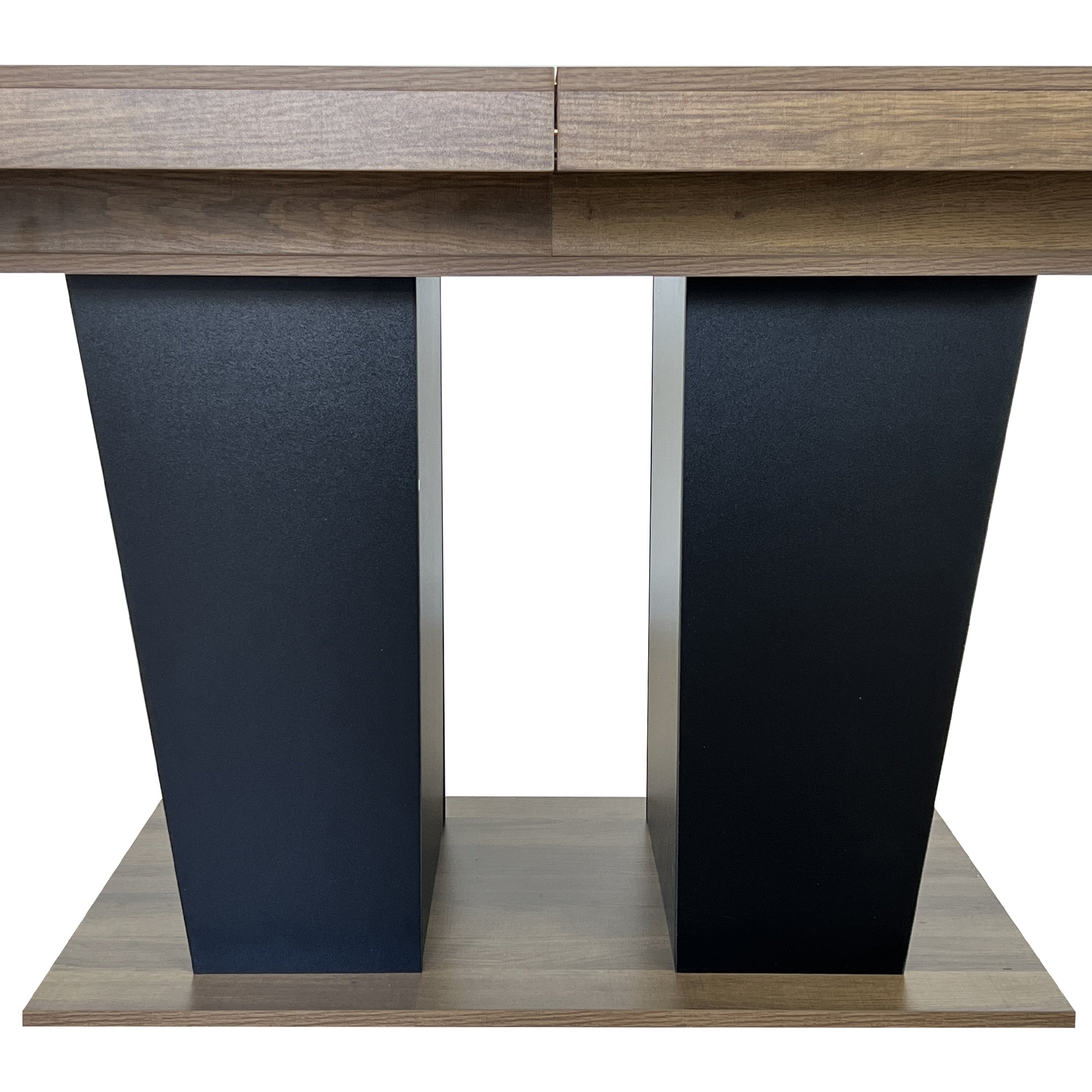 Extendable Dining Room Table for 4-10 People,Wooden Transformer Kitchen Dining Table with Black Double Sturdy Pedestal Base, Modern Expandable Large Table - Grand Goldman Shop